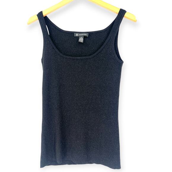 INC. | M | Shimmer Metallic Ribbed Knit Sleeveless Tank Top Women's - Picture 2 of 5
